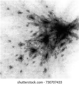 Grunge black and white dots texture background. Spotted vector Abstract Texture
