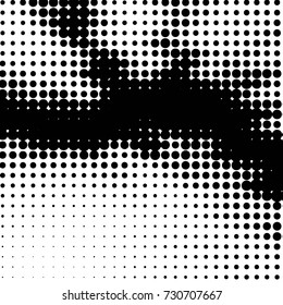 Grunge black and white dots texture background. Spotted vector Abstract Texture
