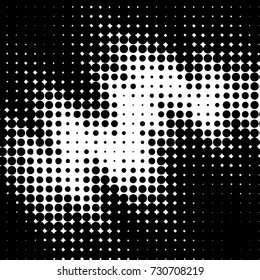 Grunge black and white dots texture background. Spotted vector Abstract Texture
