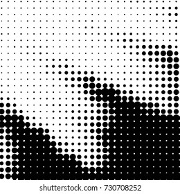 Grunge black and white dots texture background. Spotted vector Abstract Texture
