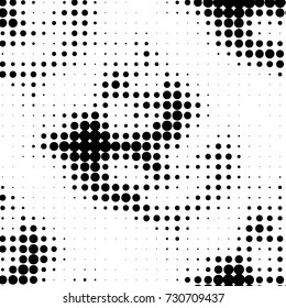Grunge black and white dots texture background. Spotted vector Abstract Texture
