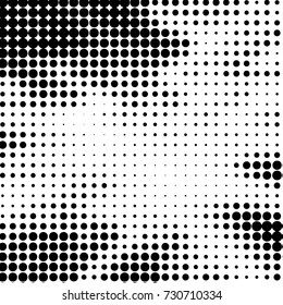 Grunge black and white dots texture background. Spotted vector Abstract Texture
