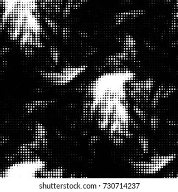 Grunge black and white dots texture background. Spotted vector Abstract Texture

