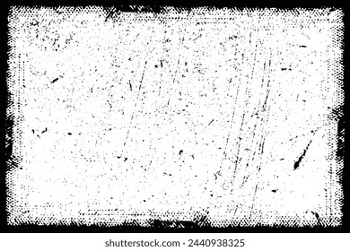 Grunge black and white dusty effect vector texture background