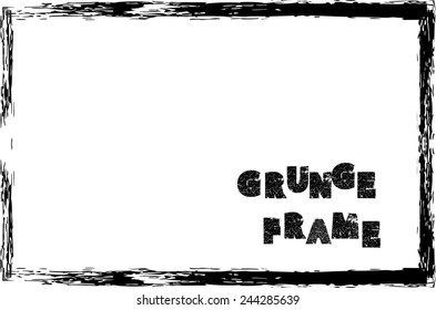 Grunge Black and White Frame . 