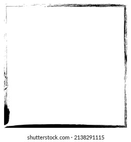 Grunge black and white frame background - Vector illustration
