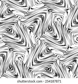 Grunge black and white halftone seamless line. Wave illustration background