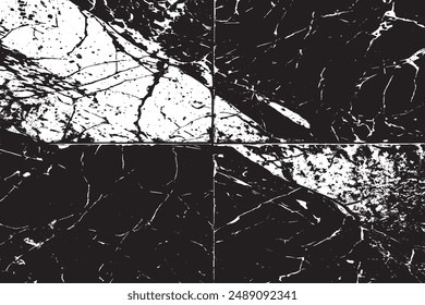 Grunge Black and White Marble Texture Background