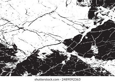 Grunge Black and White Marble Texture Background