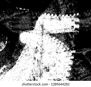 Grunge is black and white. Monochrome vector texture