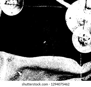 Grunge is black and white. Monochrome vector texture