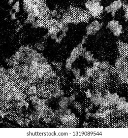 Grunge is black and white. Monochrome vector background. Dirty paint strokes. Dark texture of the old surface. Wall in spots, scuffs