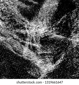 Grunge is black and white. Monochrome vector background. Dirty paint strokes. Dark texture of the old surface. Wall in spots, scuffs
