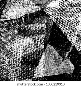 Grunge is black and white. Monochrome vector background. Dirty paint strokes. Dark texture of the old surface. Wall in spots, scuffs