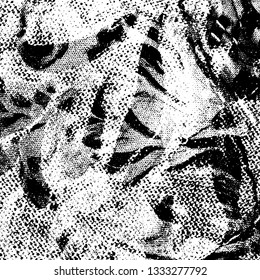 Grunge is black and white. Monochrome vector background. Dirty paint strokes. Dark texture of the old surface. Wall in spots, scuffs