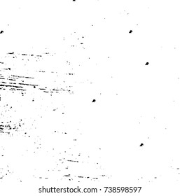 Grunge black white. Monochrome vector texture. The pattern of ink stains, cracks, fading. Overlay aged grainy messy template. Renovate wall scratched backdrop