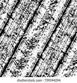 Grunge black white. Monochrome vector texture. The pattern of ink stains, cracks, fading. Overlay aged grainy messy template. Renovate wall scratched backdrop