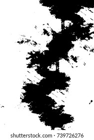Grunge black white. Monochrome vector texture. The pattern of ink stains, cracks, fading. Overlay aged grainy messy template. Renovate wall scratched backdrop