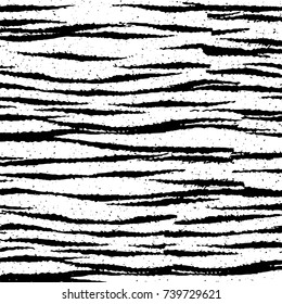 Grunge black white. Monochrome vector texture. The pattern of ink stains, cracks, fading. Overlay aged grainy messy template. Renovate wall scratched backdrop
