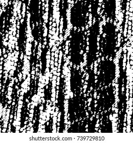 Grunge black white. Monochrome vector texture. The pattern of ink stains, cracks, fading. Overlay aged grainy messy template. Renovate wall scratched backdrop