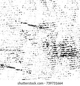 Grunge black white. Monochrome vector texture. The pattern of ink stains, cracks, fading. Overlay aged grainy messy template. Renovate wall scratched backdrop