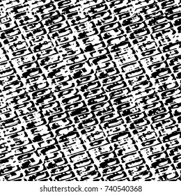 Grunge black white. Monochrome vector texture. The pattern of ink stains, cracks, fading. Overlay aged grainy messy template. Renovate wall scratched backdrop