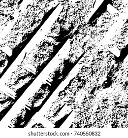 Grunge black white. Monochrome vector texture. The pattern of ink stains, cracks, fading. Overlay aged grainy messy template. Renovate wall scratched backdrop