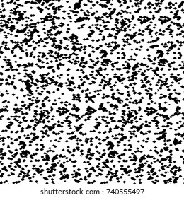 Grunge black white. Monochrome vector texture. The pattern of ink stains, cracks, fading. Overlay aged grainy messy template. Renovate wall scratched backdrop