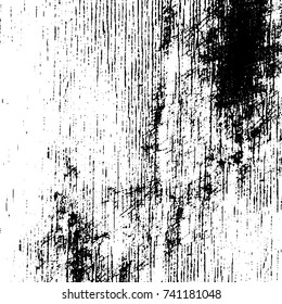 Blanco negro grueso. Textura vectorial monocroma. El patrón de manchas de tinta, grietas, desvanecimientos. Plantilla desordenada de grano superpuesto. Renovar fondo rayado en pared