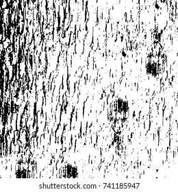 Grunge black white. Monochrome vector texture. The pattern of ink stains, cracks, fading. Overlay aged grainy messy template. Renovate wall scratched backdrop