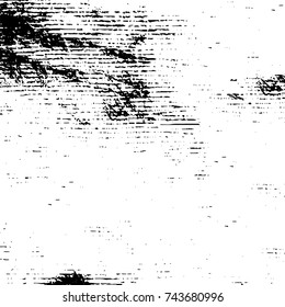 Grunge black white. Monochrome vector texture. The pattern of ink stains, cracks, fading. Overlay aged grainy messy template. Renovate wall scratched backdrop