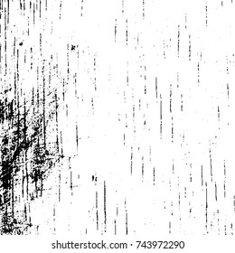 Grunge black white. Monochrome vector texture. The pattern of ink stains, cracks, fading. Overlay aged grainy messy template. Renovate wall scratched backdrop
