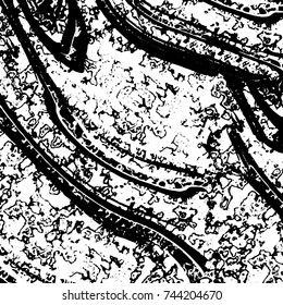 Grunge black white. Monochrome vector texture. The pattern of ink stains, cracks, fading. Overlay aged grainy messy template. Renovate wall scratched backdrop