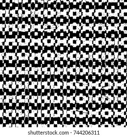Grunge black white. Monochrome vector texture. The pattern of ink stains, cracks, fading. Overlay aged grainy messy template. Renovate wall scratched backdrop