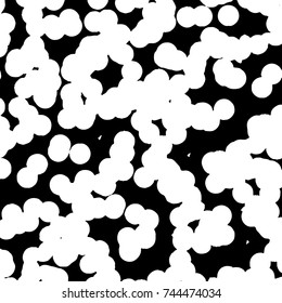 Grunge black white. Monochrome vector texture. The pattern of ink stains, cracks, fading. Overlay aged grainy messy template. Renovate wall scratched backdrop