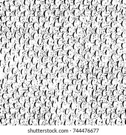 Grunge black white. Monochrome vector texture. The pattern of ink stains, cracks, fading. Overlay aged grainy messy template. Renovate wall scratched backdrop