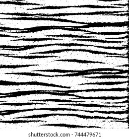 Grunge black white. Monochrome vector texture. The pattern of ink stains, cracks, fading. Overlay aged grainy messy template. Renovate wall scratched backdrop