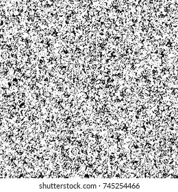 Grunge black white. Monochrome vector texture. The pattern of ink stains, cracks, fading. Overlay aged grainy messy template. Renovate wall scratched backdrop