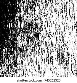 Grunge black white. Monochrome vector texture. The pattern of ink stains, cracks, fading. Overlay aged grainy messy template. Renovate wall scratched backdrop
