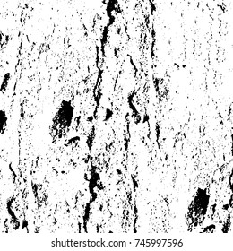 Grunge black white. Monochrome vector texture. The pattern of ink stains, cracks, fading. Overlay aged grainy messy template. Renovate wall scratched backdrop