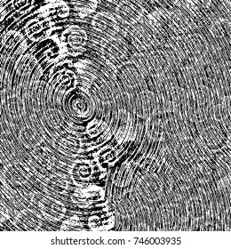 Grunge black white. Monochrome vector texture. The pattern of ink stains, cracks, fading. Overlay aged grainy messy template. Renovate wall scratched backdrop