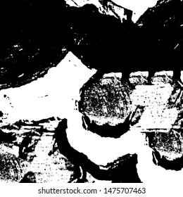 Grunge is black and white. The old surface is stained. Monochrome dirty background. The texture of the mud