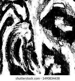 Grunge is black and white. The old surface is stained. Monochrome dirty background. The texture of the mud