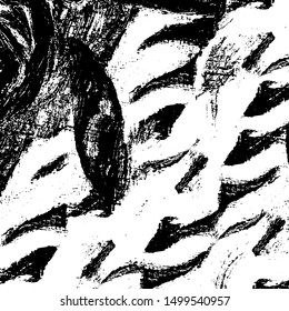 Grunge is black and white. The old surface is stained. Monochrome dirty background. The texture of the mud