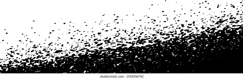 Grunge black and white panoramic background - Vector illustration