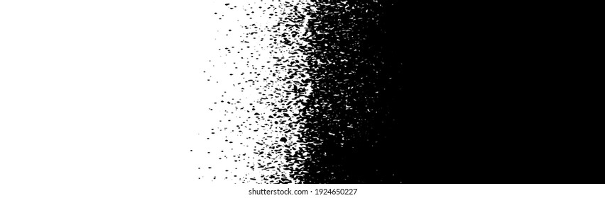 Grunge black and white panoramic background - Vector illustration