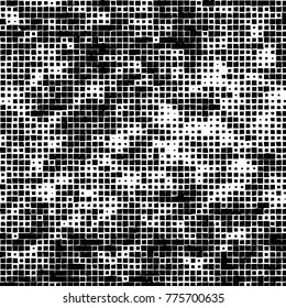 Grunge black and white pattern. Abstract monochrome vector background. Texture for print and design