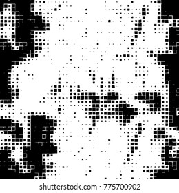 Grunge black and white pattern. Abstract monochrome vector background. Texture for print and design