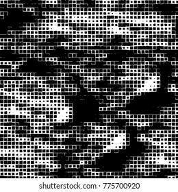 Grunge black and white pattern. Abstract monochrome vector background. Texture for print and design