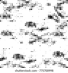 Grunge black and white pattern. Abstract monochrome vector background. Texture for print and design